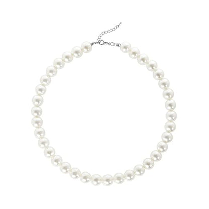 Chunky Pearl Choker Necklace - Stackable Statement Wedding Party Jewelry Gift - size: 12mm pearl