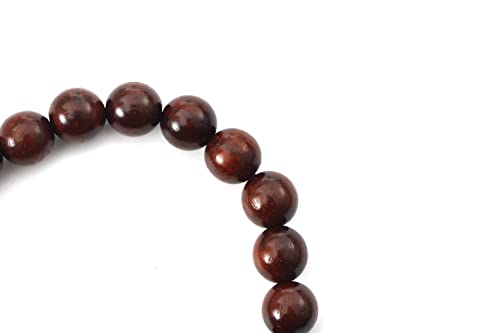 Eigso 6-8mm Wood Beads Bracelet Prayer Beads for Meditation Buddha Tibetan Bracelet for Men and Women - color: B3:10MM Bloody Wood