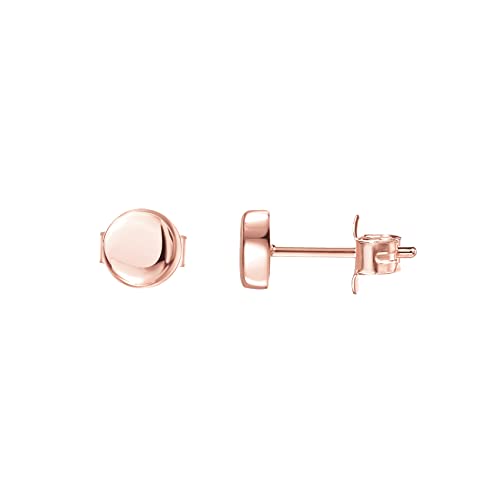 PAVOI 14K Gold Plated 925 Sterling Silver Tiny Stud Earrings for Women - Dainty Circle, Triangle, Bar Earrings - Hypoallergenic Minimalist Geometric Jewelry Small Gold Studs for Women - style: Circle
