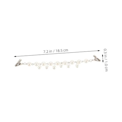Uonlytech 2pcs Vintage Faux Pearl Sweater Clips Brooch Pins Retro Cardigan Collar Closure Clips for Women Jackets Shawls Cape Fasteners