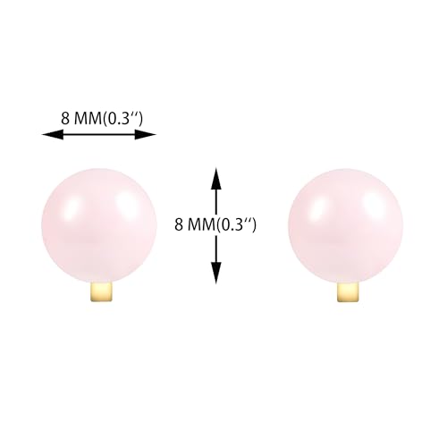 YOQUCOL Simulated Freshwater Pearl Clip On Earrings Not Pierced Elegant Stud Jewelry For Women - color: 8MM-Pink