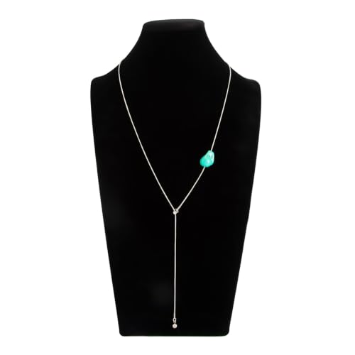 Minimalism Long Chain Y-necklace for Women Fashion Irregular Pendant Adjustable Statement Collarbone Necklace Simple Sweater Chain Holiday Jewelry Gifts - color: Green