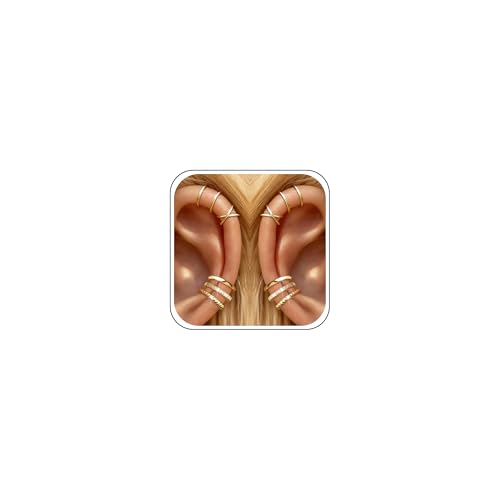 YANCHUN Ear Cuffs Non Piercing 14K Gold Plated Ear Cuff Earrings for Women Trendy Stuff Clip on Cartilage Earring Stacks Non Pierced Adjustable Fake Earrings Set Jewelry Christmas Gift 2026 Stocking Stuffers