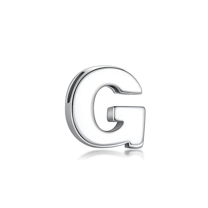 CANDYFANCY Initial Pendant 925 Sterling Silver Letters Personalized Alphabet Pendant Fit 1mm Box Chain - color: Alphabet G Pendant