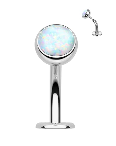 COCHARM G23 Solid Titanium Belly Button Rings Floating Belly Navel Rings 14G Internally Threaded Belly Piercing Jewelry Hypoallergenic - color: OP-8MM