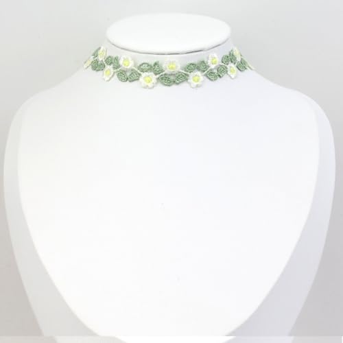 Pink Lace Choker Necklace Set, 10 Pieces - color: Green