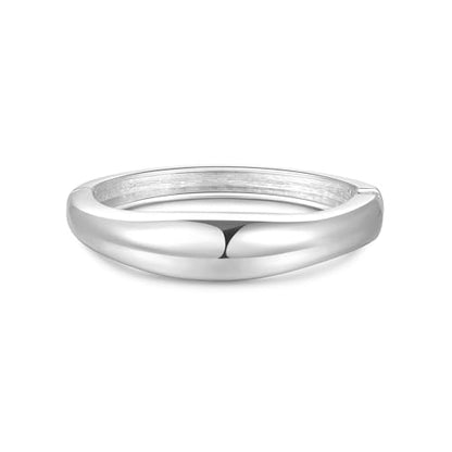 Bangle Bracelets for Women | 14K Gold Plated Trendy Wide Bracelets | Hinged Arm Cuff Bangles Chunky Bracelet for Women - color: Style L-Silver Plated Bangles