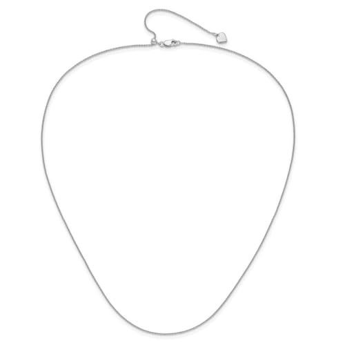 JewelryWeb 0.95mm 925 Sterling Silver Polished Lobster Claw Closure Adjustable Rolo Chain Necklace Chain Necklace for Women and Men - size: 30 inches