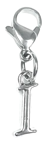Initial Italic Cursive Stainless Steel Clasp Clip on Charm Graduation Cap Tassel Event Party Invitation Card Baby Shower Birthday Thank You Celebration Personalized Congratulations Choice of 26 Letters - style: Letter I