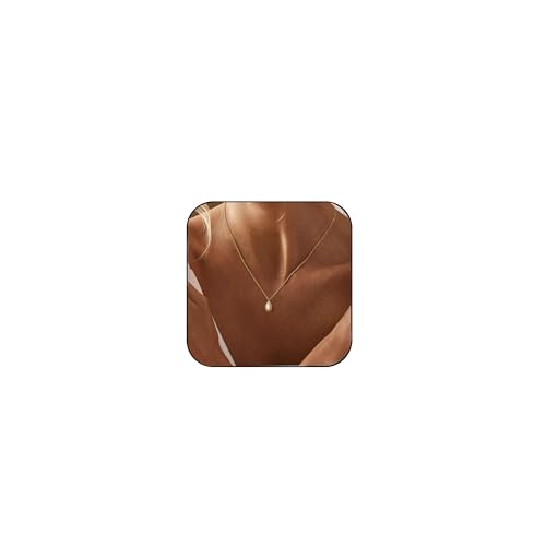 Pearl Necklaces for Women Trendy,Dainty Pearl Pendant Necklace | 14k Gold Plated Elegant Pearl Necklace,Simple Pearl Pendant,Dainty Gold Jewelry,Waterproof Summer Bridal Wedding Accessories - color: GOLD-7