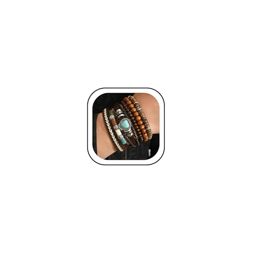 Long tiantian Boho Bracelets for Women Stackable Wooden Bracelet Western Beaded Bracelet Stack Boho Fashion Trendy Jewelry Gifts - color: A1:boho bracelets