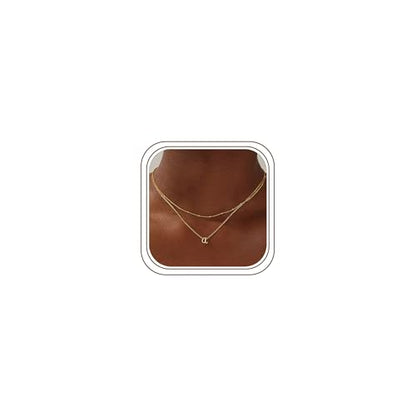 Yoosteel Layered Initial Necklaces for Women Teen Girls Letter A-Z Necklace | 14K Gold/Silver-Plated, Cursive Letter Necklace, Initial Necklace Stack, Birthday Gifts for Women Teen Girls Jewelry - color: Gold, style: A.