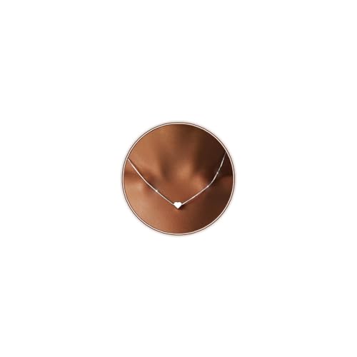 Zeffy Dainty Gold Heart Necklace for Women Trendy 14K Gold/Silver Plate Cute Heart Pendant Choker Necklaces Gold Love Heart Chain Necklace for Women Dainty Gold Jewelry Gifts for Women - style: Tiny Heart Box Chain-Silver