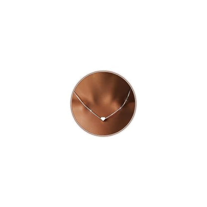 Zeffy Dainty Gold Heart Necklace for Women Trendy 14K Gold/Silver Plate Cute Heart Pendant Choker Necklaces Gold Love Heart Chain Necklace for Women Dainty Gold Jewelry Gifts for Women - style: Tiny Heart Box Chain-Silver