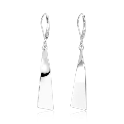 ALEXCRAFT Silver Dangle Earrings for Women Trendy Silver Drop Leverback Earrings for Women Long Hypoallergenic Dangle Earring for Jewelry Gifts - color: Silver