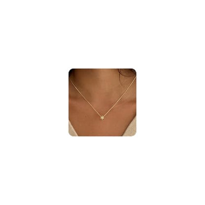 Gold Necklace for Women, Dainty 14K Gold Plated Pendant Necklaces for Women Trendy Simple Choker Chain Cubic Zirconia Circle/Interlocking/Sun/Pearl Necklace Fashion Jewelry Charm Gifts - color: CZ Three Circles