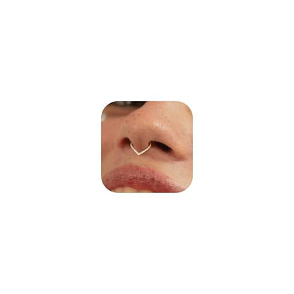 316L Stainless Steel 16G Teardrop 5A CZ Septum Nose Rings Daith Piercing | Hinged Seamless Septum Nose Ring CZ Helix Tragus Daith Piercing Jewelry for Women Silver, Black, 14K Gold Plated 8mm/10mm - color: Gold, Clear CZ(5A), size: 16g(1.2mm)-10mm