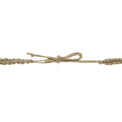 BlueRica Hemp Anklet with Glass Beads - style: Black