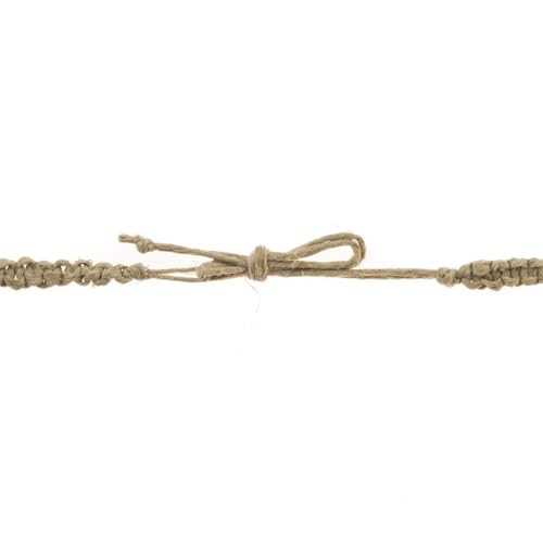 BlueRica Hemp Anklet with Glass Beads - style: Pink