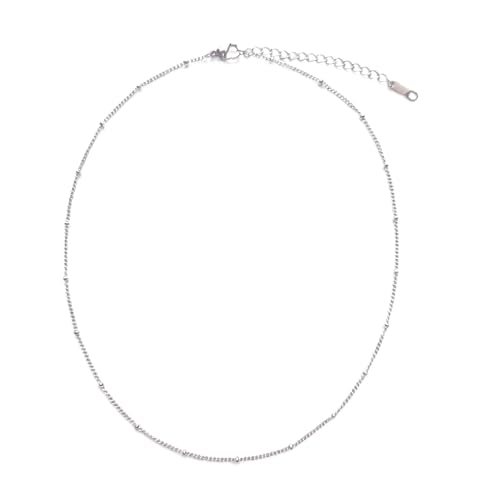 Dainty Choker Necklace for Women 18K Gold Plated Shining Dots Box Chain Sparkle Necklaces Cute Paperclip Link Herringbone Necklace Exquisite Jewelry Gifts for Mom Girlfriend - style: Dot GD