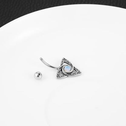 HZMAN Belly Button Rings for Women 14G Surgical Steel Belly Rings Gothic Celtic Knot Belly Rings Navel Piercing Jewelry - color: Celtic Knot