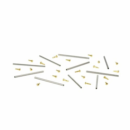 Ewatchparts 10 Set 20mm Tube Friction Pins Compatible With Fixing Men's Citizen Watch Band Clasp Gold