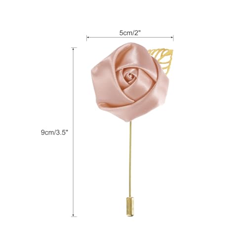 MECCANIXITY Groom Boutonnieres Rose Boutonnieres Pins for Wedding - color: Pink
