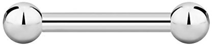 Forbidden Body Jewelry nipple barbell, nipple bars, silver nipplerings piercing Surgical Steel 8g - 18g Straight Barbell Body Jewelry (Sold Individually) - style: 8G 19mm (3/4") 6mm Balls