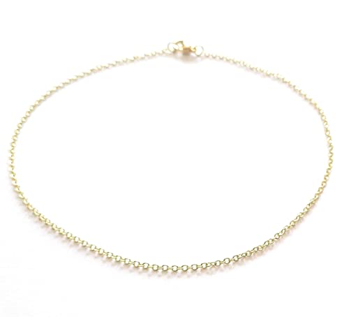 12 Inch Minimalist Anklet Plated Gold Fine Link Stainless Steel Chain Stylish Cable Style Ankle Bracelet Gift Boxed Size Plus Size