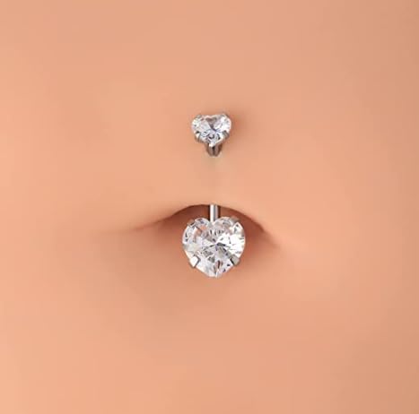 VCMART Belly Button Ring Short Bar Belly Ring Short Belly Button Rings Surgical Steel 6mm Belly Rings for Women Small Belly Button Piercing Navel Rings Piercing Jewelry - color: A3 -silver
