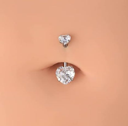 VCMART Belly Button Ring Short Bar Belly Ring Short Belly Button Rings Surgical Steel 6mm Belly Rings for Women Small Belly Button Piercing Navel Rings Piercing Jewelry - color: A3 -silver