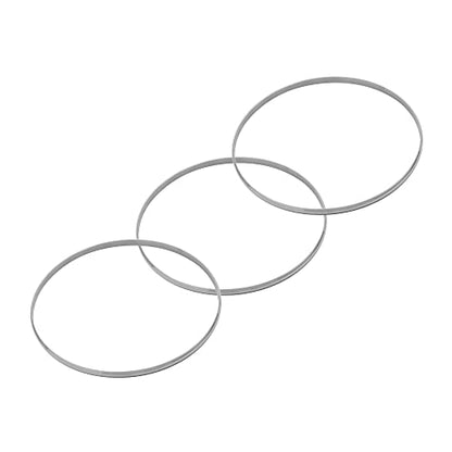 Stainless Steel Silver-Tone Three Stackable Womens Bangle Bracelets - color: silver