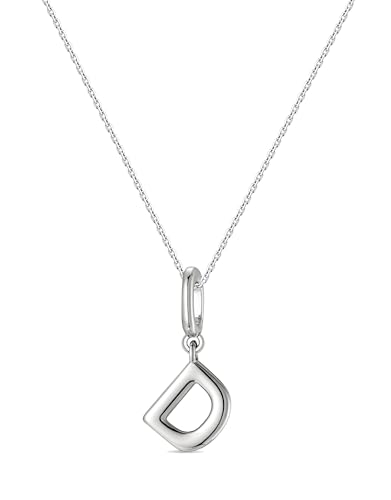 OVRUNS Initial Charm for Women Letter Bracelet Necklace Charms With Clasp | Alloy,nickel,safe for sensitive skin,Pendant with install clasp,fits bracelets with necklaces,great for gift - color: Silver, style: Letter D