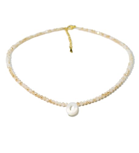 Tanyoyo Initial Necklaces for Women - Trendy Beaded Choker Necklace for Women, Handmade Letter Choker Necklace Jewelry for Women - style: O