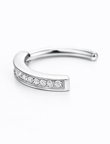 Belly Button Ring Dangle, Cross Belly Button Ring, Navel Piercing | 316L Surgical Steel, AAA+ Cubic Zirconia, Nickel-Free, Hypoallergenic, Multi-Style, 14 Gauge 10 mm Screw On Piercing Stud - style: Titanium Zircon Hoop