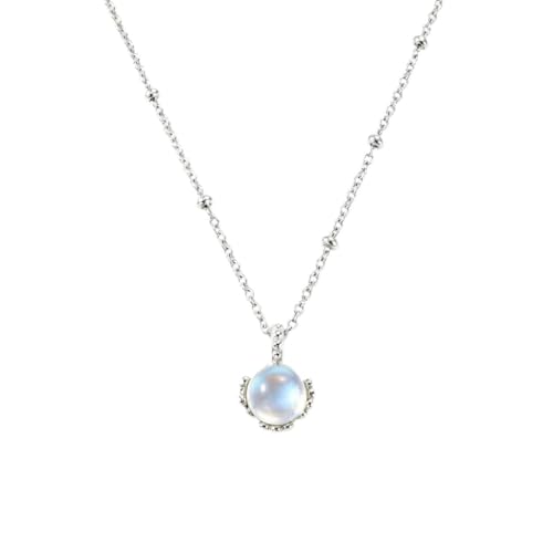 18K Gold Plated Dainty Necklace for Women, Cubic Zirconia Pendant, Tarnish Resistant Hypoallergenic Jewelry, Fashion Women Accessories - color: Silver
