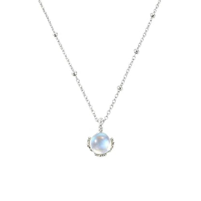 18K Gold Plated Dainty Necklace for Women, Cubic Zirconia Pendant, Tarnish Resistant Hypoallergenic Jewelry, Fashion Women Accessories - color: Silver