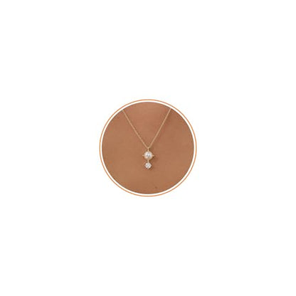 Pearl Necklace for Women- 14K Gold-plated/White Gold-plated Dainty Pearl Necklace for Women - color: Gold CZ pearl 373
