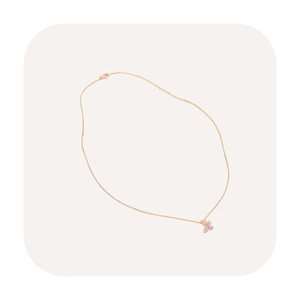 925 Sterling Silver Necklace for Women Trendy, Charming Layered Necklace with Cubic Zirconia Pendant for Her Womens Dainty Diamond Choker Necklaces Holiday Jewelry Gifts for Mom Wife Daughter Lover - color: Butterfly-Rosegold02