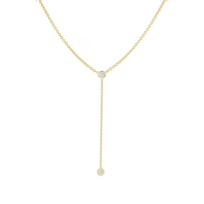 Gold Necklace for Women, Dainty Long Necklace 14k Gold Plated Lariat Long Necklaces for Women Trendy Simple Statement Drop Necklace Fashion Body Chain Prom Jewelry Gold Accessories - color: 23-Gold