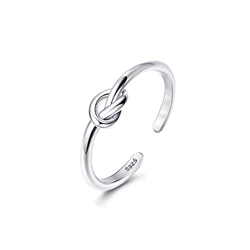 MILACOLATO Toe Rings for Women 925 Sterling Silver Adjustable Toe Ring | Adjustable Open Band Toe Rings, Hypoallergenic Ring for Sensitive Skin, Non Tarnished Waterproof Summer Beach Foot Jewelry - color: Knot