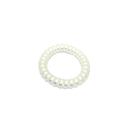 Spiral Hair Ties 6-Pack, Telephone Cord Coils Crease-Free & Dent-Free, Soft Plastic Resin Ponytail Holders for Women, Styling Accessories Gift Set