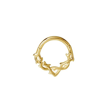 16G Septum Ring Hinged Septum Clicker Nose Ring Septum Piercing Jewelry - color: Twisted-gold, size: 8mm