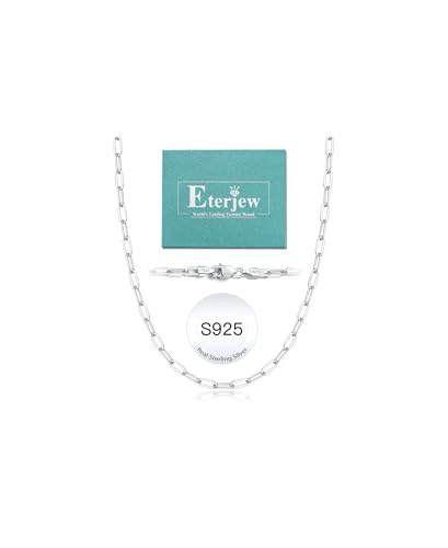 3/4/5mm 18K Gold or 925 Sterling Silver Paperclip Necklace Women | Sturdy Lobster Clasp, Waterproof, Not Easy To Fade, Hypoallergenic Paperclip Chain Necklaces for Women 16 - 26 Inch - color: 3mm White Gold, size: 26 Inch