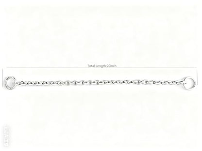 Dog Choker Collar Slip Chain,Stainless Steel Collar for Medium and Large Dogs Heavy Duty,Dog Training Metal Necklace,Silver Hardware (4.0mm,20inch) - size: (4.0mm,20inch)