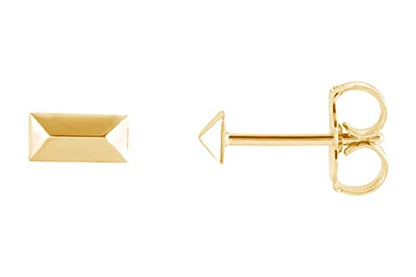 AFFY 14K Gold Plated 925 Sterling Silver Plain Minimalist dainty Stud Earrings Jewelry For Her Women Birthday Gift - color: Geometric