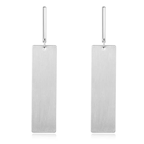 Gold Drop Dangle Earrings Long Geometric Dangle Earrings for Women Statement Jewelry Gifts - color: Dangle B Silver