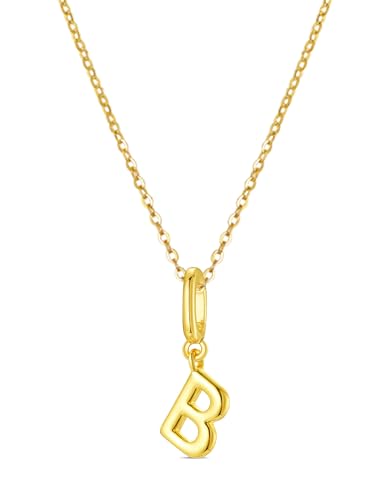OVRUNS Initial Charm for Women Letter Bracelet Necklace Charms With Clasp | Alloy,nickel,safe for sensitive skin,Pendant with install clasp,fits bracelets with necklaces,great for gift - color: Gold, style: Letter B