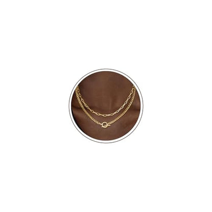 CHESKY 14K Gold Plated Layered Chain Necklace for Women | Trendy Cuban Link Chain, Chunky Paperclip Chain, Toggle Clasp Necklace, Fashion Gold Jewelry, Daily Gift for Women - style: Paperclip/Toggle-GD