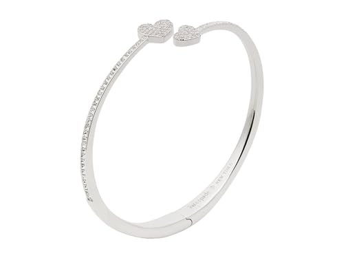 kate spade new york Yours Truly Pave Open Hinge Cuff - color: Clear/Silver